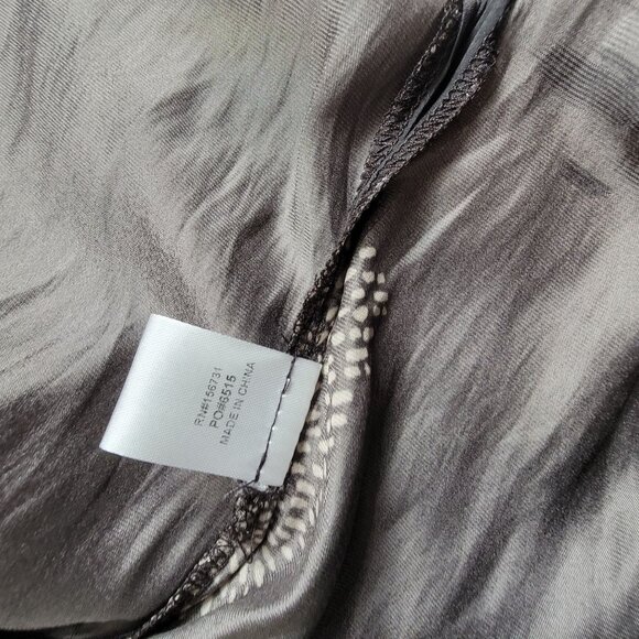 Grade & Gather Womens Black Printed V-Neck Balloon Sleeve Top Blouse Large New - Picture 8 of 9